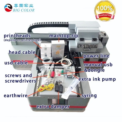 자동 A3 DTG 병 인쇄 2 PCS TX800 프린터 헤드와 UV 평면 프린터